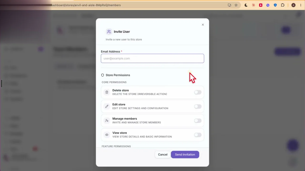 Screenshot from the Listofer team members tutorial